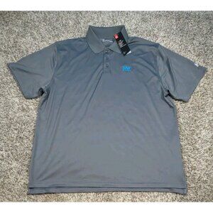 Under Armour Polo Shirt Mens 2XL XXL Gray Golf Short Sleeve HeatGear Loose Fit
